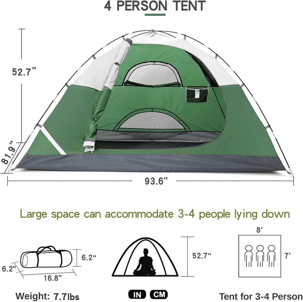 Tents for Camping 2/3/4/5 Person Camping Dome Tent, Waterproof,Spacious, Lightweight Portable Backpacking Tent for