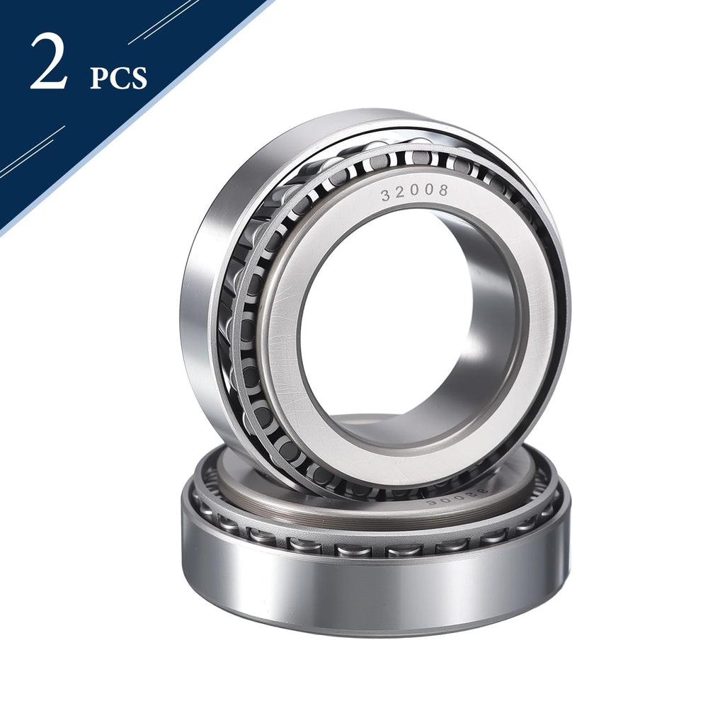 HIPicco 2 Pack 32008 Tapered Roller Bearing Cone and Cup Set