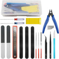 Professional 17 PCS Model Tools Kit Modeler Basic Tools Craft Set Hobby Building Tools Kit for Gundam Car Model
