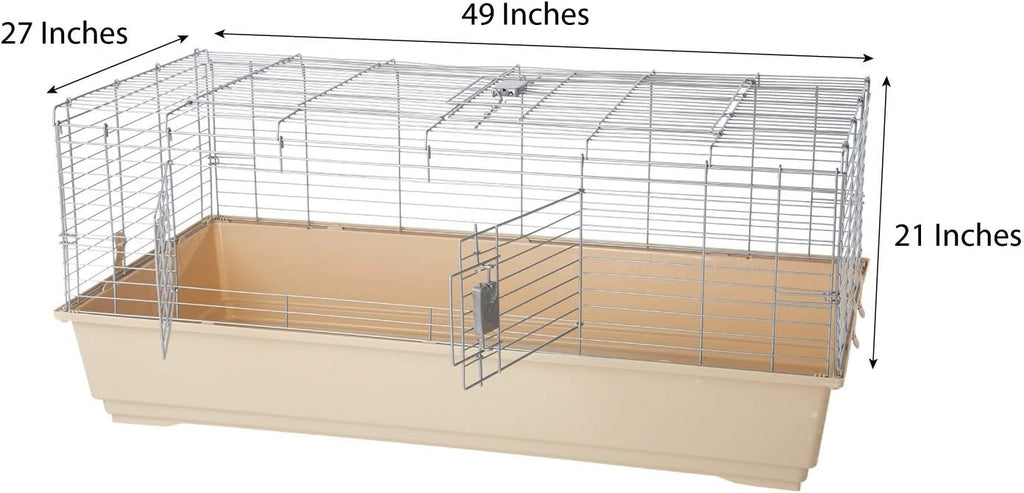 Top Access Small Animal Habitat for Rabbit, Guinea Pig, Ferret & Chinchilla with Accessories, Jumbo, 48.6"L x 26.6"W