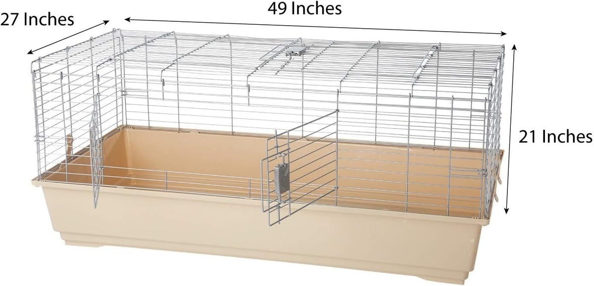 Top Access Small Animal Habitat for Rabbit, Guinea Pig, Ferret & Chinchilla with Accessories, Jumbo, 48.6"L x 26.6"W