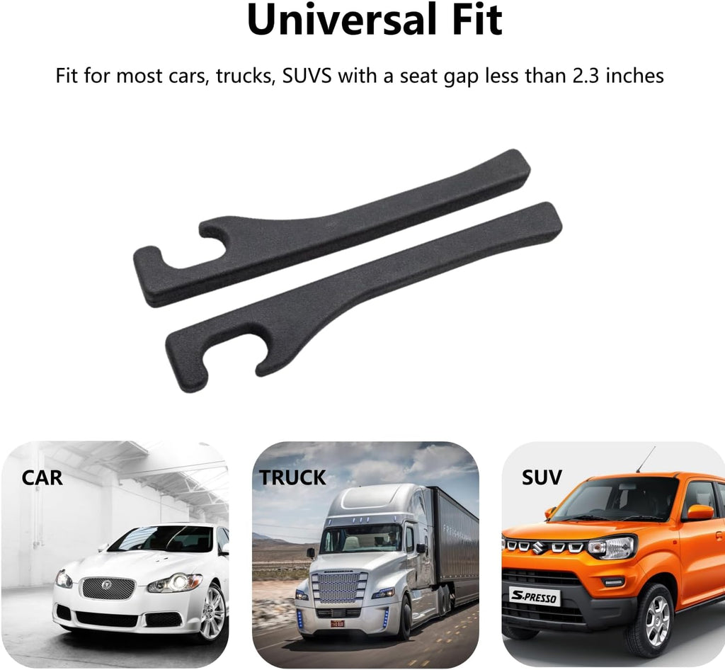 Car Seat Gap Filler 2 Pack, Universal Fit PU Leather Car Seat Gap Plug to Fill The Gap Between Seat and Console, Car