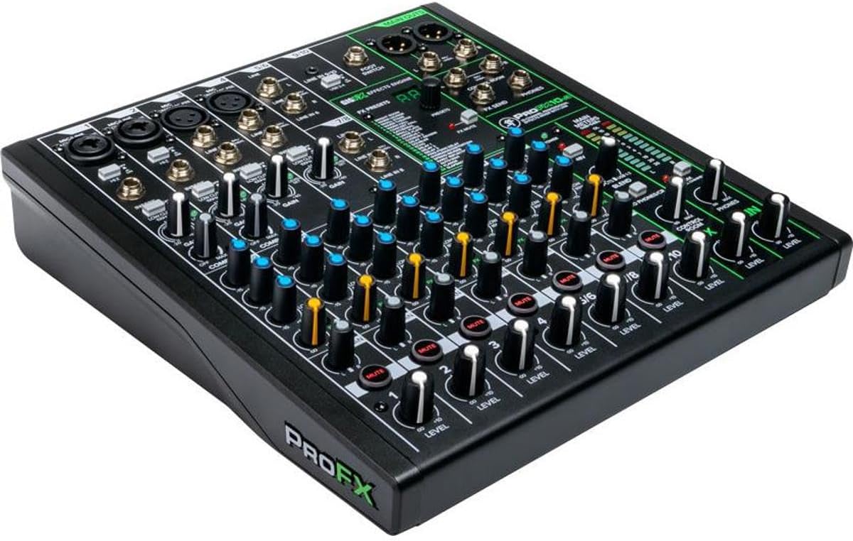ProFX10v3 10-Channel Professional Analog Mixer with USB, Onyx Mic Preamps and GigFX Effects Engine | Includes Pro