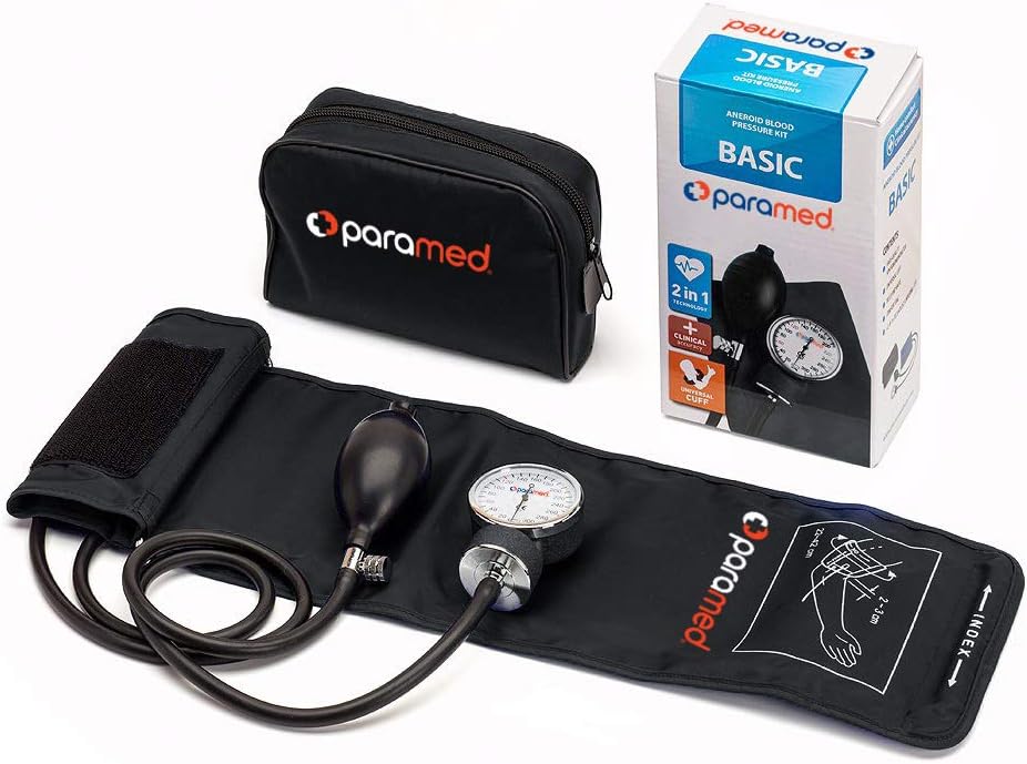 Aneroid Sphygmomanometer – Manual Blood Pressure Cuff with Universal Cuff 8.7-16.5" and D-Ring – Carrying Case in the