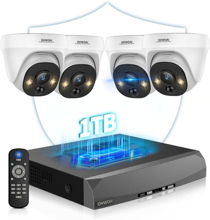 4K Wired Security Camera System Outdoor, POE Video Surveillance Systems