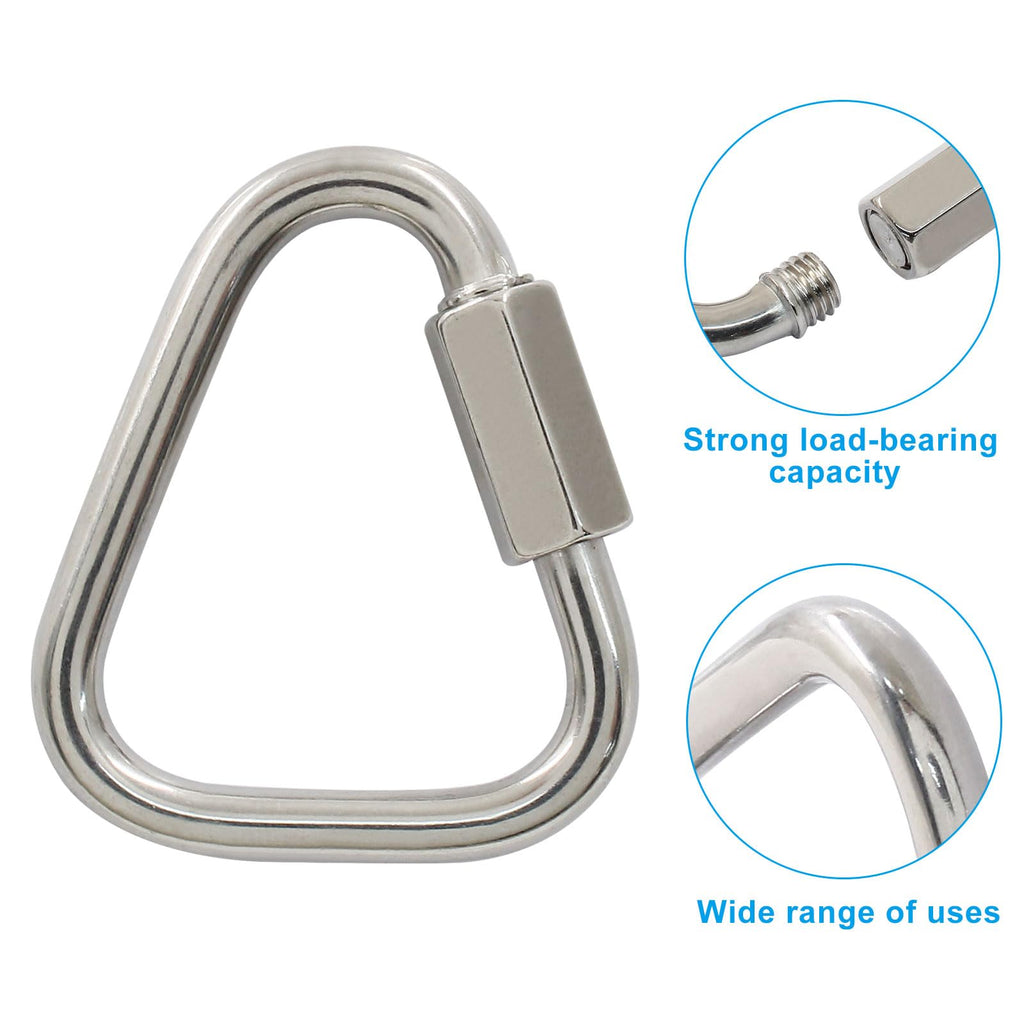 Cionyce M5 Delta Quick Links Triangle 3/16 Inch, 4 Pcs
