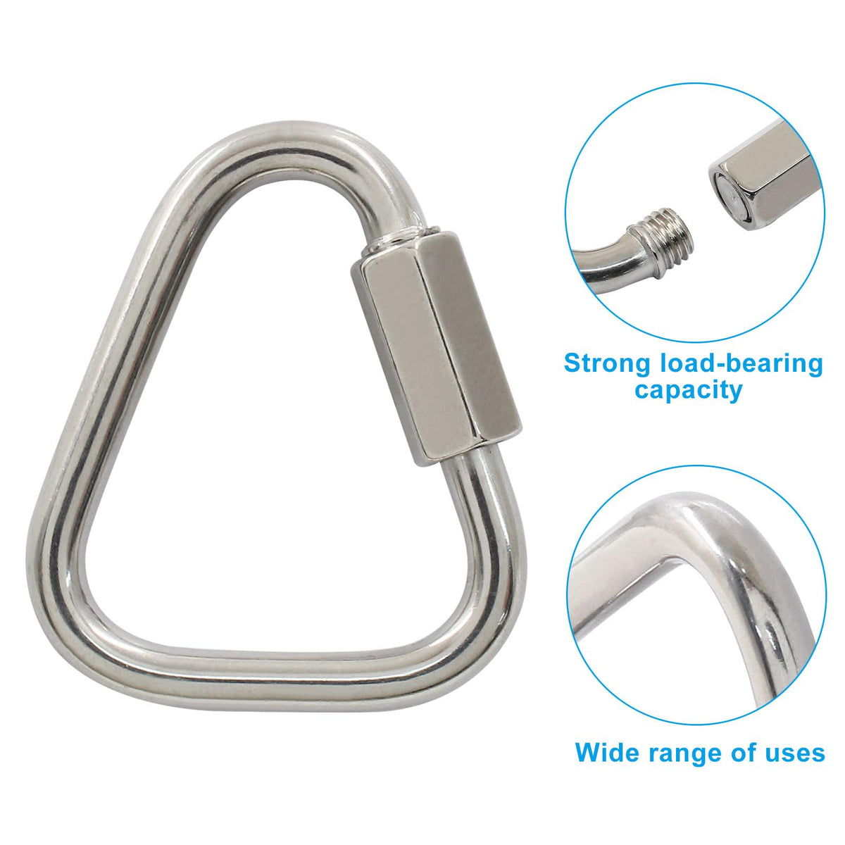 Cionyce M5 Delta Quick Links Triangle 3/16 Inch, 4 Pcs