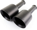 TOTALFLOW 2191B Ram 1500 Exhaust Tips - 5 Inch Black Stainless Steel | Double Wall Angle Cut | Direct Fit for 2009-2018 Ram 1500 with Factory Dual Exhaust | Clamp-On Installation | Set of 2