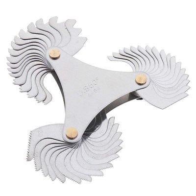 ChgImposs Imperial America SAE Screw Thread Pitch Gauge, Stainless Steel US Specification 60°Thread Gauges Measuring Tool with Blades Range 4-84 for Industrial Measurement -51Pcs