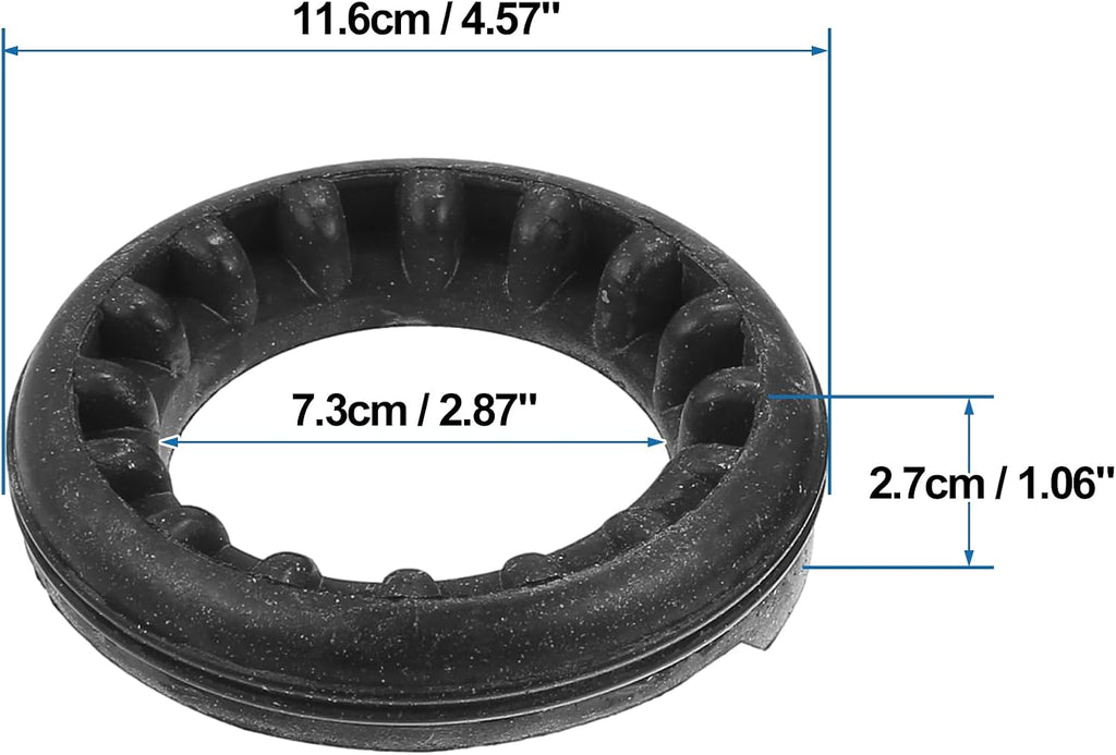 X AUTOHAUX 2 Pcs Black Rear Upper Suspension Coil Spring Insulator No.BP4K28012A for Mazda 3 04-13 for Mazda 5 06-10 for Mazda CX-7 07-12