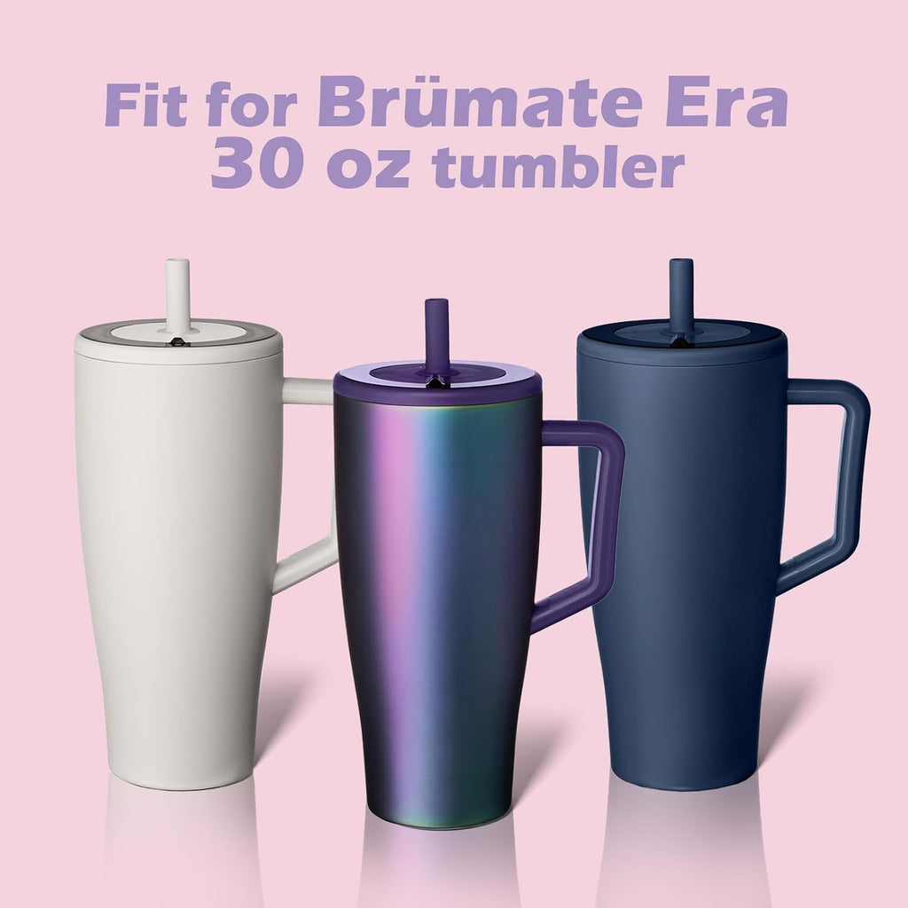 Straw Kit fit Brumate Era 30 oz (4 Replacement Straws & 2 Gaskets)