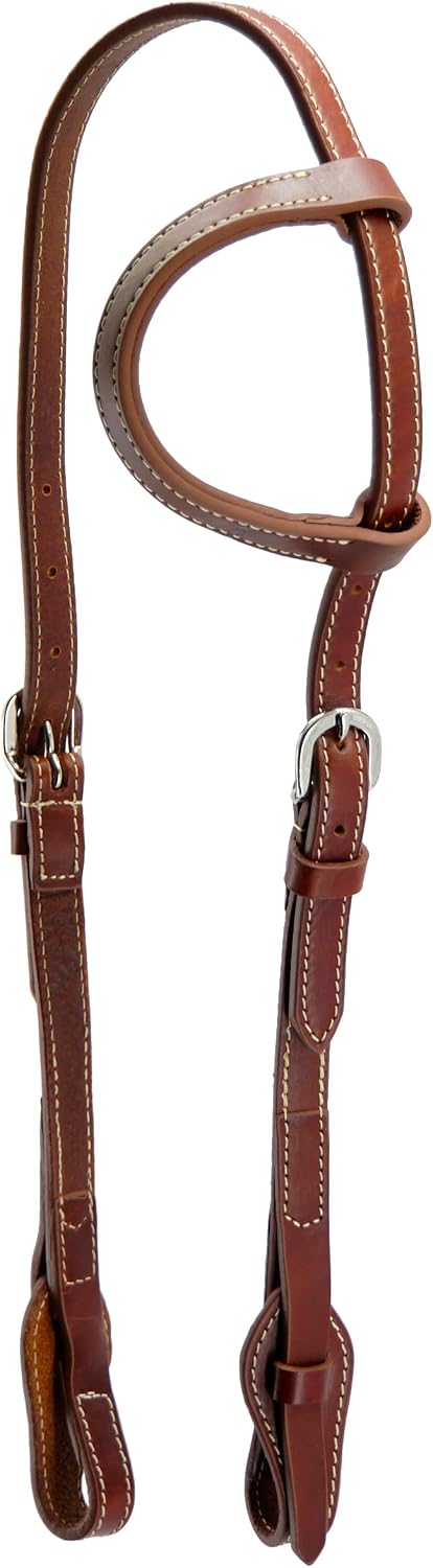Western Working Tack Quick Change Browband Headstall Adjustable Bridle for Ranch Riding, Training & Shows - Premium