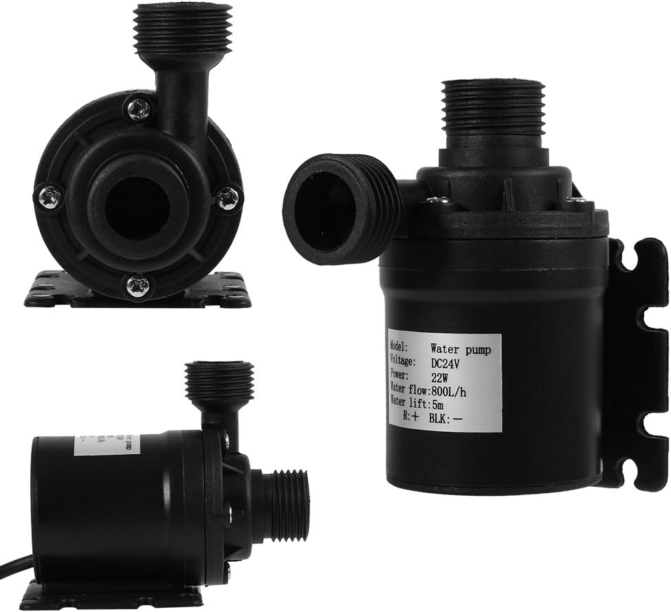Brushless Submersible Water Pump, Ultra Quiet Aquarium 800L DC 24V