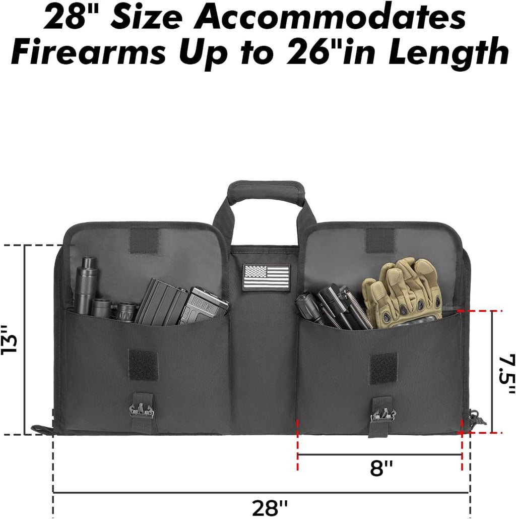 28/32 inch Rifle Case Soft, Short Gun Bag Lightweight, Wall Hanger | Rifle Bag with Two Buckle Pockets, Shotgun Gun