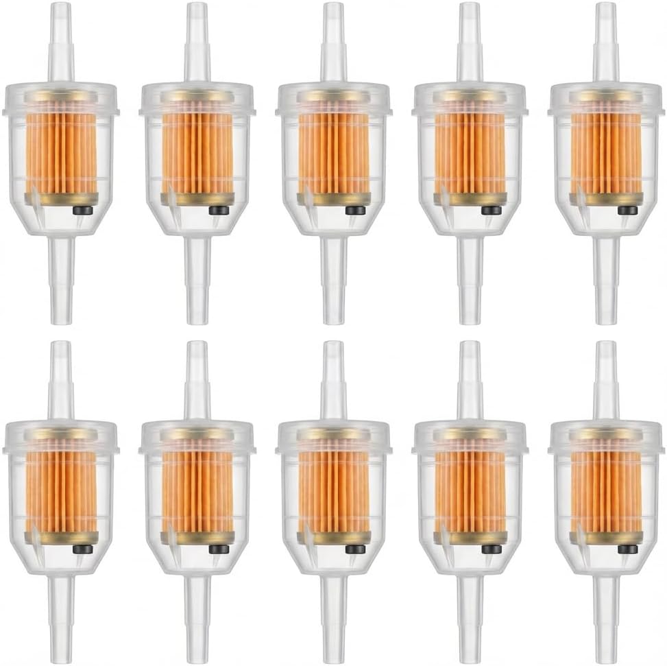 10 Pack 1/4 Inch Inline Fuel Filter Universal Gasoline Filters 1/4" & 5/16"