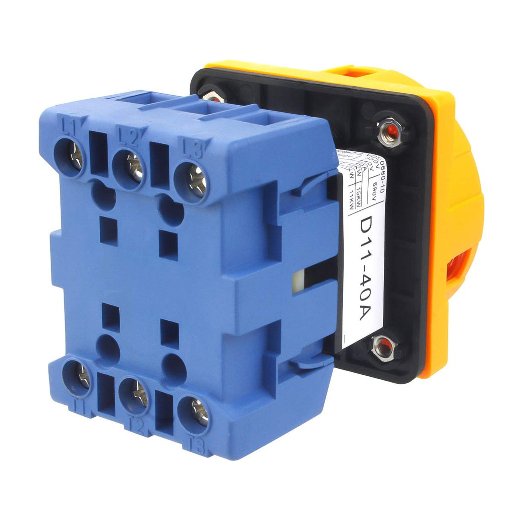 Universal Switch 2 Position 3 Phase Panel Rotary Selector Changeover Switch GLD11 40A AC 690V 40A