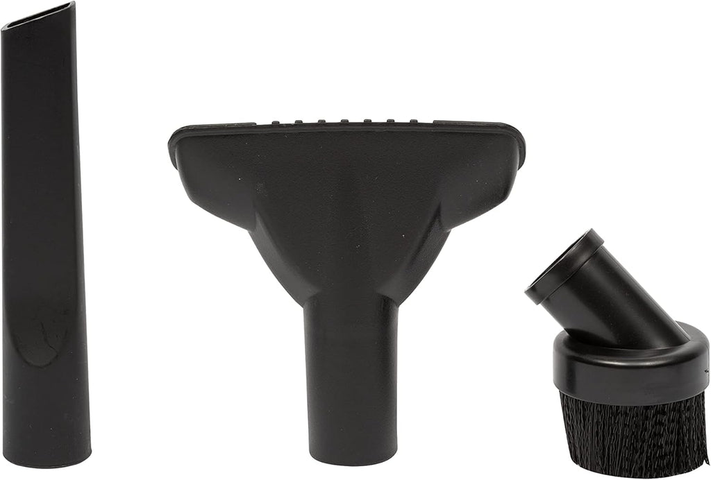 9064300 1.25 Inch Diameter Cleaning Kit, Includes Round Brush, Crevice Tool, and Gulper Nozzle, Black, Ideal for
