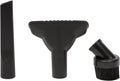 9064300 1.25 Inch Diameter Cleaning Kit, Includes Round Brush, Crevice Tool, and Gulper Nozzle, Black, Ideal for