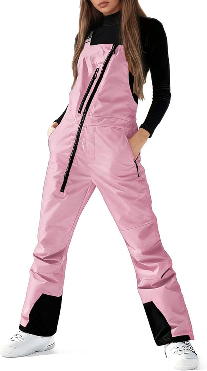 Snow Bibs Waterproof Insulated Ski Pants Adjustable Strap Snowboard Overalls Lightweight Winter Snowsuit Jumpsuit
