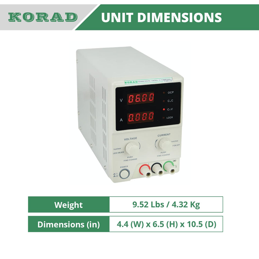 KORAD KD3005P - Programmable Precision Variable Adjustable 30V, 5A DC Linear Power Supply Digital Regulated Lab Grade…