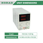KORAD KD3005P - Programmable Precision Variable Adjustable 30V, 5A DC Linear Power Supply Digital Regulated Lab Grade…