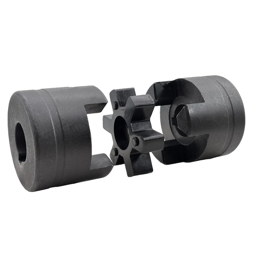 1" to 1" L100 Flexible 3-Piece L-Jaw Coupling Coupler Set & Rubber Spider for Log Wood Splitter,Multi-Flex Couplings L100-1-1