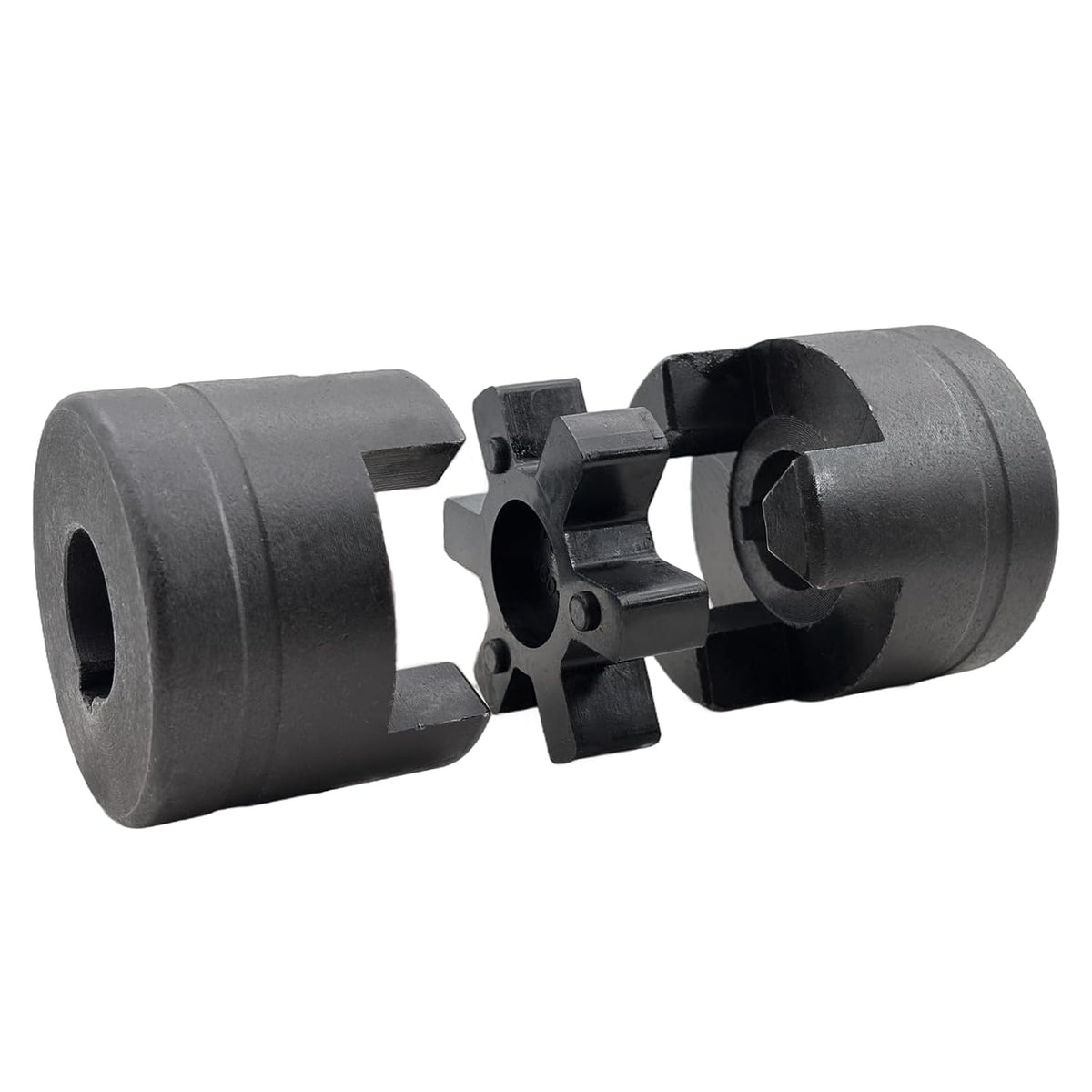 1" to 1" L100 Flexible 3-Piece L-Jaw Coupling Coupler Set & Rubber Spider for Log Wood Splitter,Multi-Flex Couplings L100-1-1