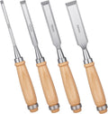 4 Piece Wood Chisel, Wood Woodworking Tools Set, Bevel Edge Chisels Sets | Wood Chisel Set Suitable for Mortising Can