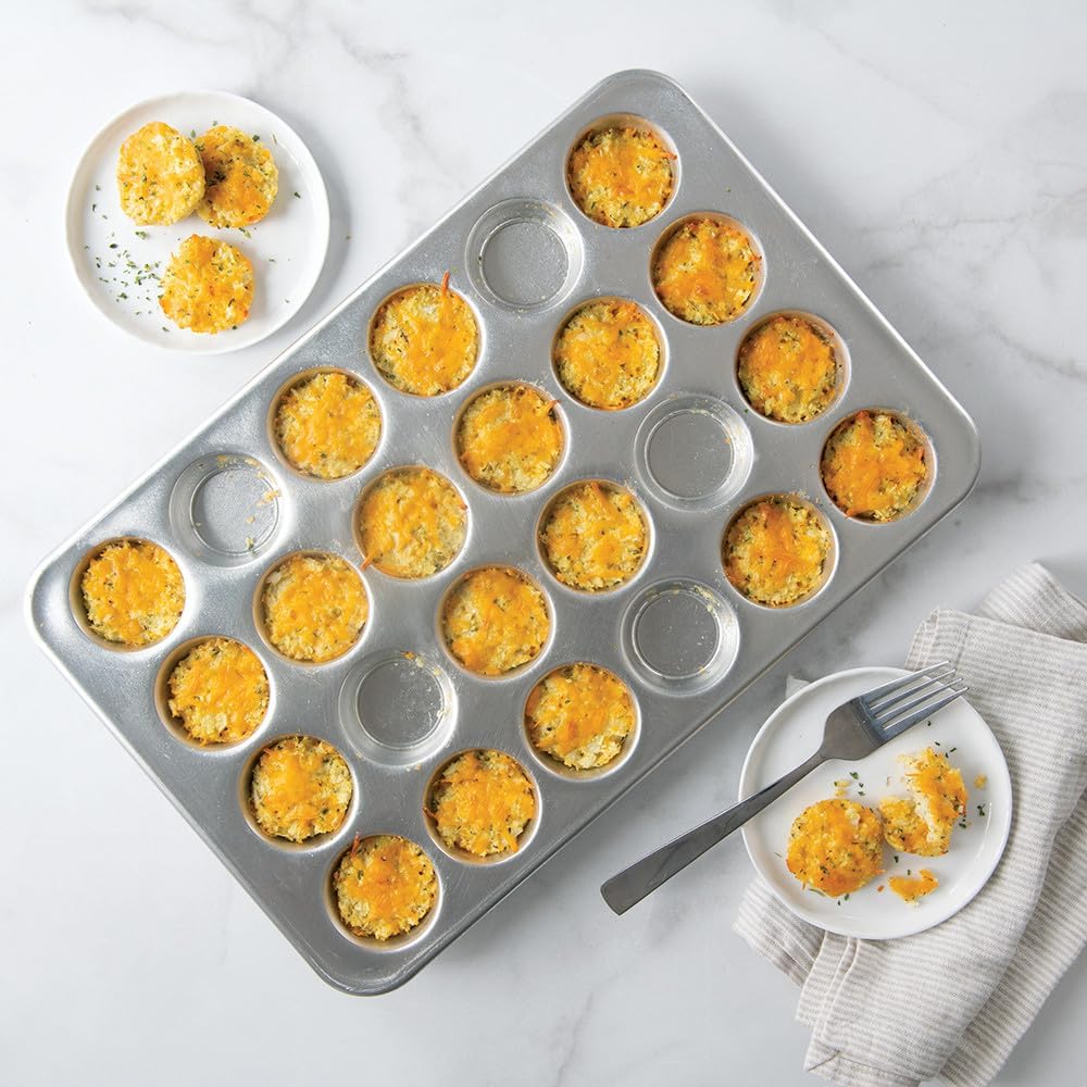 Natural Aluminum Commercial Petite Muffin Pan, 24 Cup