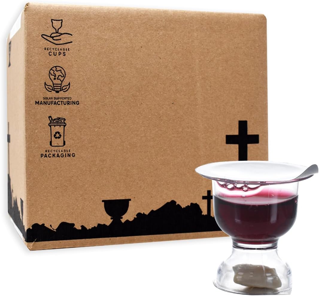Chalice Prefilled Communion Cups 600 Count | Concord Grape Juice & Bread | Traditional, Easy-Open, Tray & Seatback