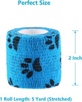 Pet Wrap, Self-Adhesive, Only Sticks to Itself, Non-Woven Tape for Dog Legs, Paws, Wounds, First Aid Cohesive Gauze