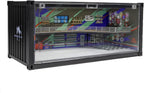 1/64 Scale Display Case with LED Light–Container Box Style Garage Diorama | Compatible with Hot Wheels Matchbox Mini