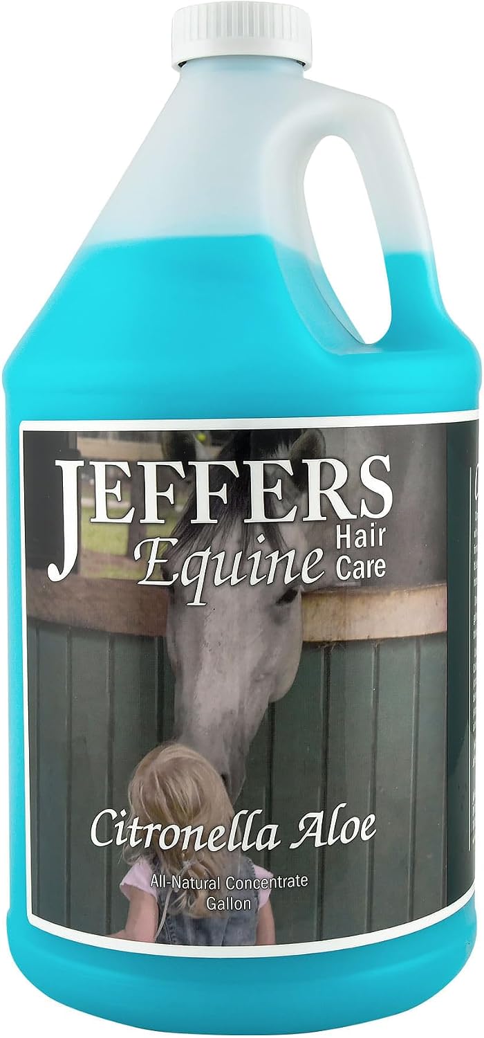 Equine Citronella Aloe Horse Shampoo, 128 oz - Concentrated Deodorizing Horse Wash for Grooming, Coconut Shampoo Base
