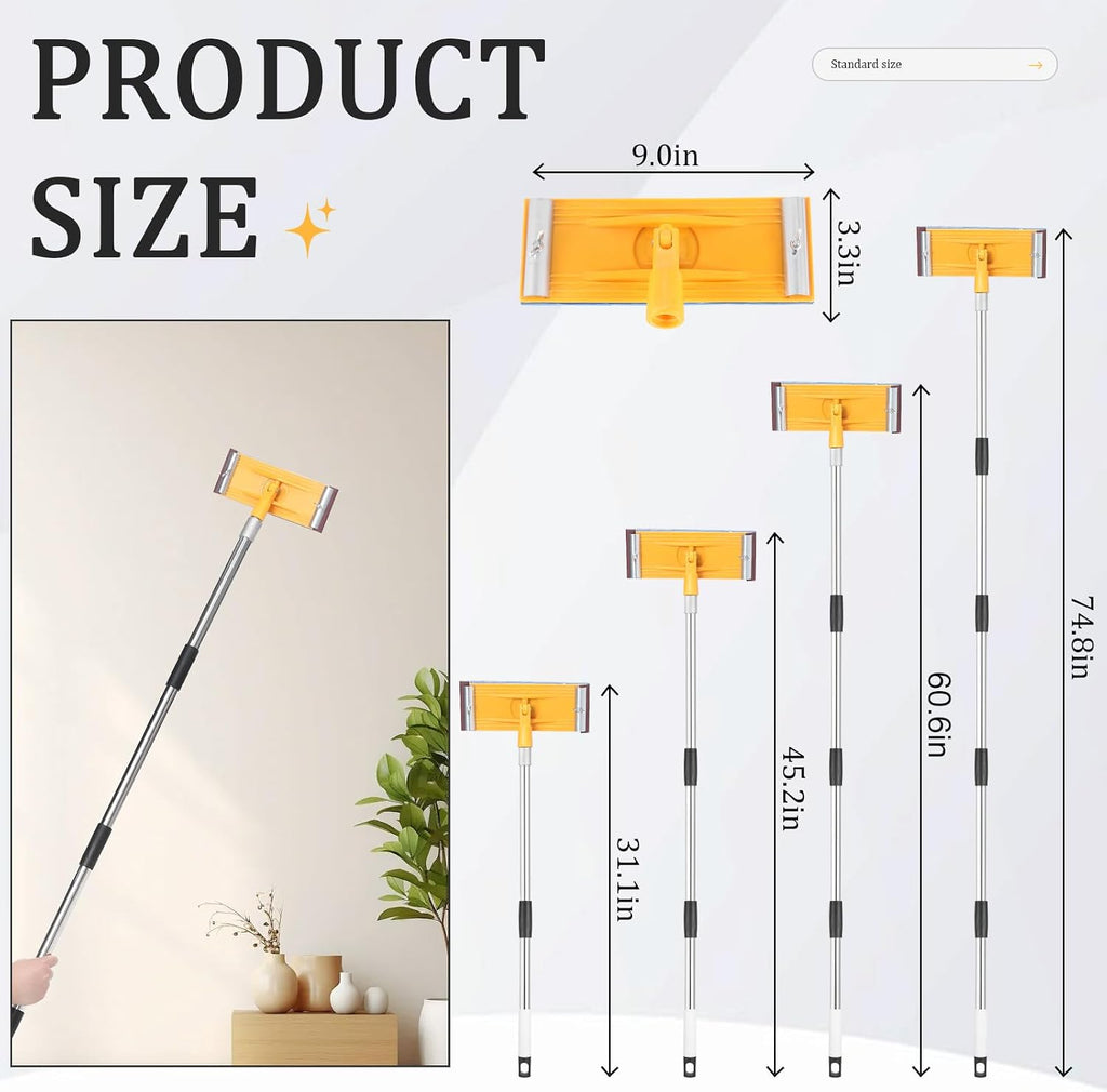 Pole Sander for Drywall, 31-74" Adjustable Extension Manual Drywall Sander | 74" Adjustable Manual Drywall Sander