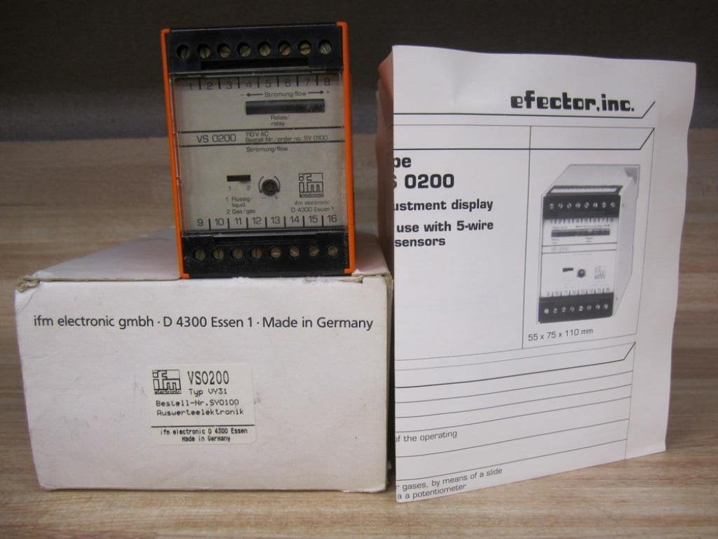 IFM Efector SY0100 Controller for Flow Switch VS0200/110VAC