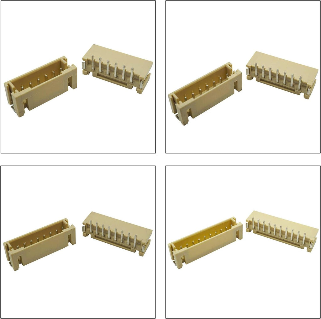 JST SMT Connector Socket, JST PH 2.0 2.0MM 2Pin 3Pin 4Pin 5Pin 6Pin 7Pin 8Pin 9Pin 10Pin 12Pin Micro SMD Header PCB Board Surface Mount Mounting Top Type Vertical Header (JTS-PH2.0-SMT-Ver)