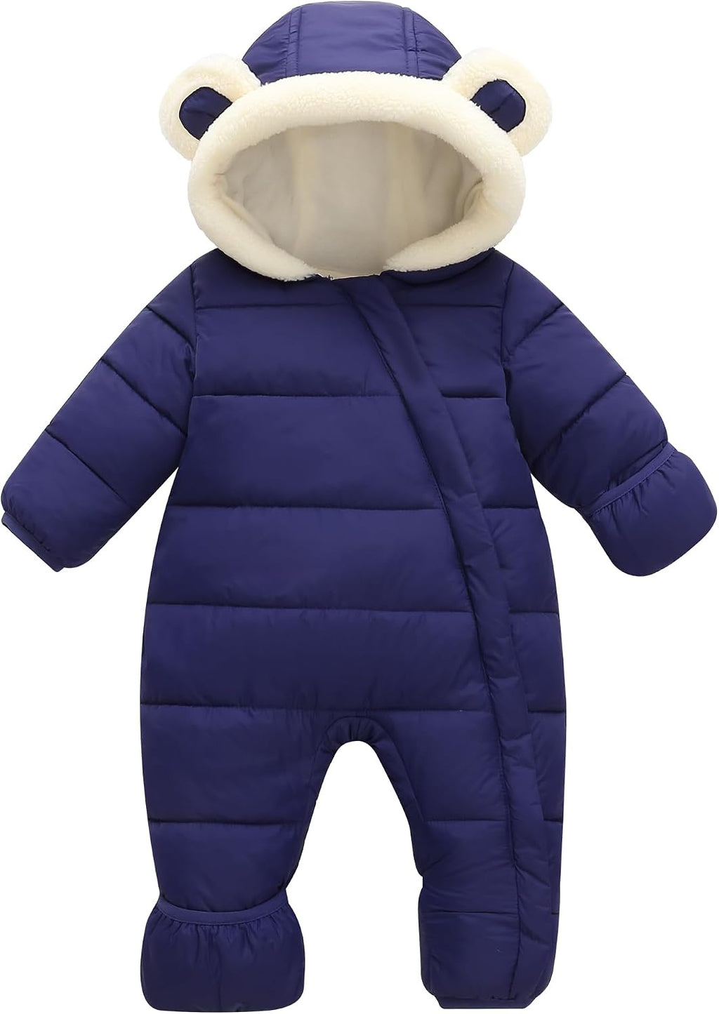 Baby Boys Girls Jumpsuit Fleece Lined Winter Coat 0-24 Months Romper Snowsuit Outwear