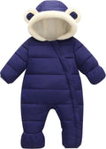 Baby Boys Girls Jumpsuit Fleece Lined Winter Coat 0-24 Months Romper Snowsuit Outwear