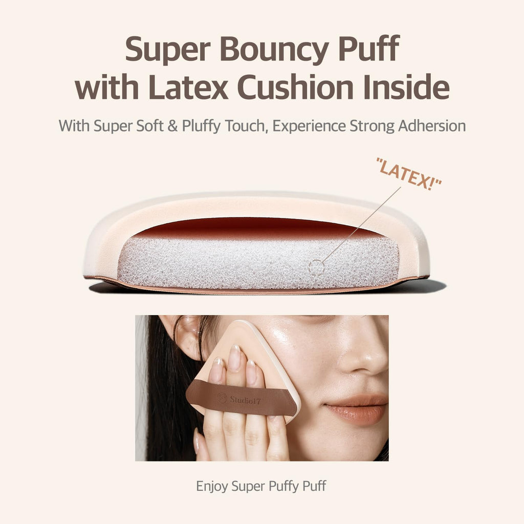 Pang Pang Triangle Korean Makeup Puff 1 Pc | Big Latex Makeup Sponge for Foundation and Powder | Cushion Puff with
