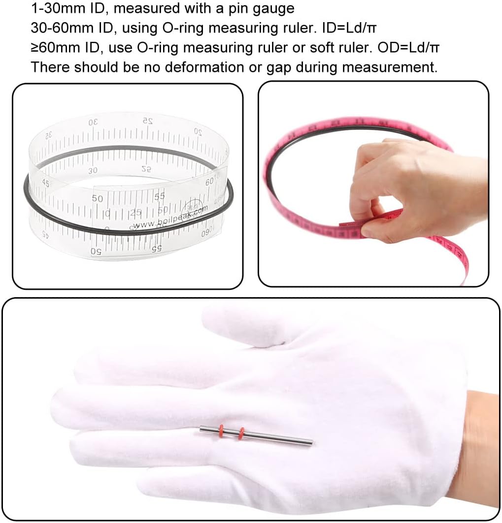 uxcell 5pcs 140x133.8x3.1mm Nitrile Rubber O-Rings Metric Sealing Gasket