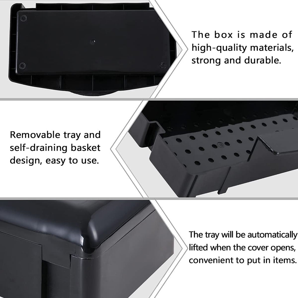 Nail Tool Sterilizer Box Plastic Disinfectant Container Disinfectant Tray for Nail Tools, Tweezers, Hair Salon, Spa