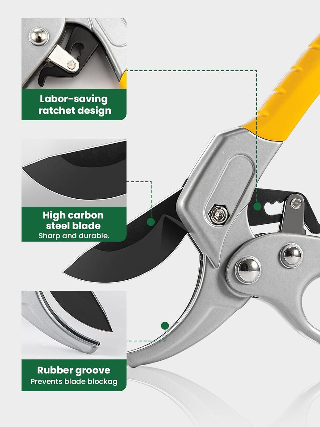 3 Pack Garden Scissors kit Professional Garden Pruning Shears Stainless Steel Garden Shears Gardening Clippers Flower