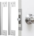 2 Pcs Door Latch Guard Plate 7 Inch Outswing Angle Latch Protector Shield L Shaped Security Reinforcement Striker