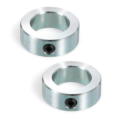SummerHolz 1-1/8 Inch Set Screw Shaft Collars, Zinc-Plated Carbon Steel Solid Shaft Collar for Positioning and Retaining, 2 Pack