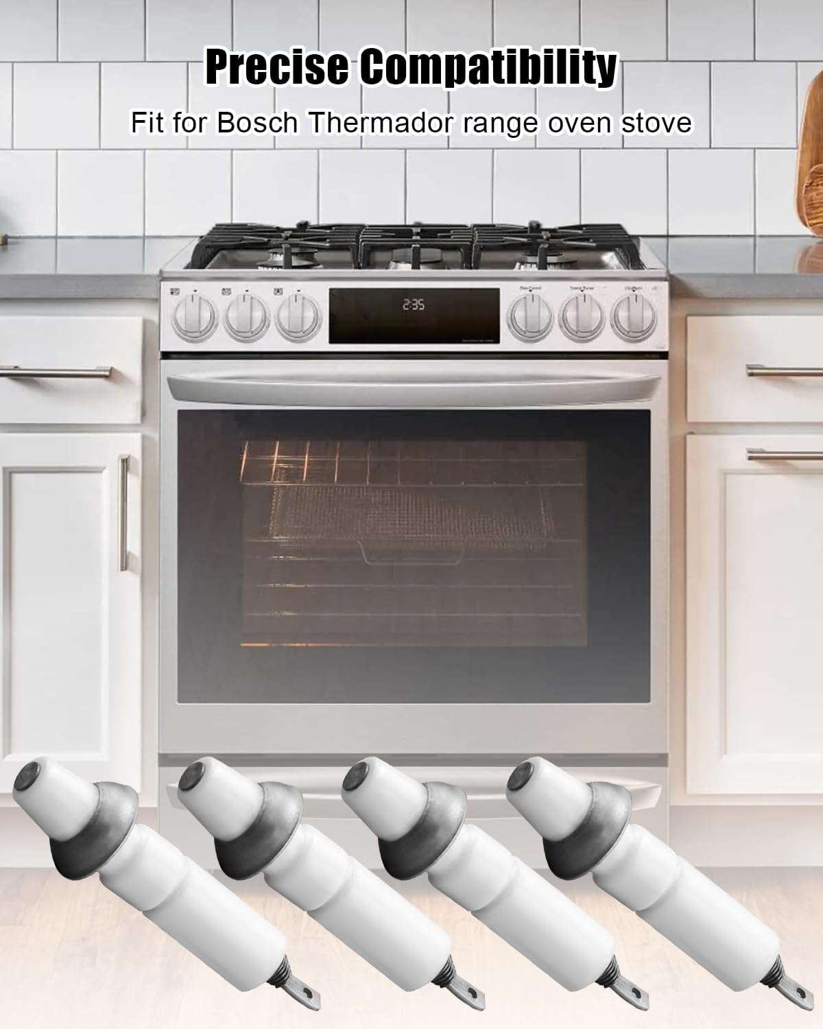 00189324 Top Burner Igniter Spark Ignitor Fit for Bosch Thermador, 4PCS