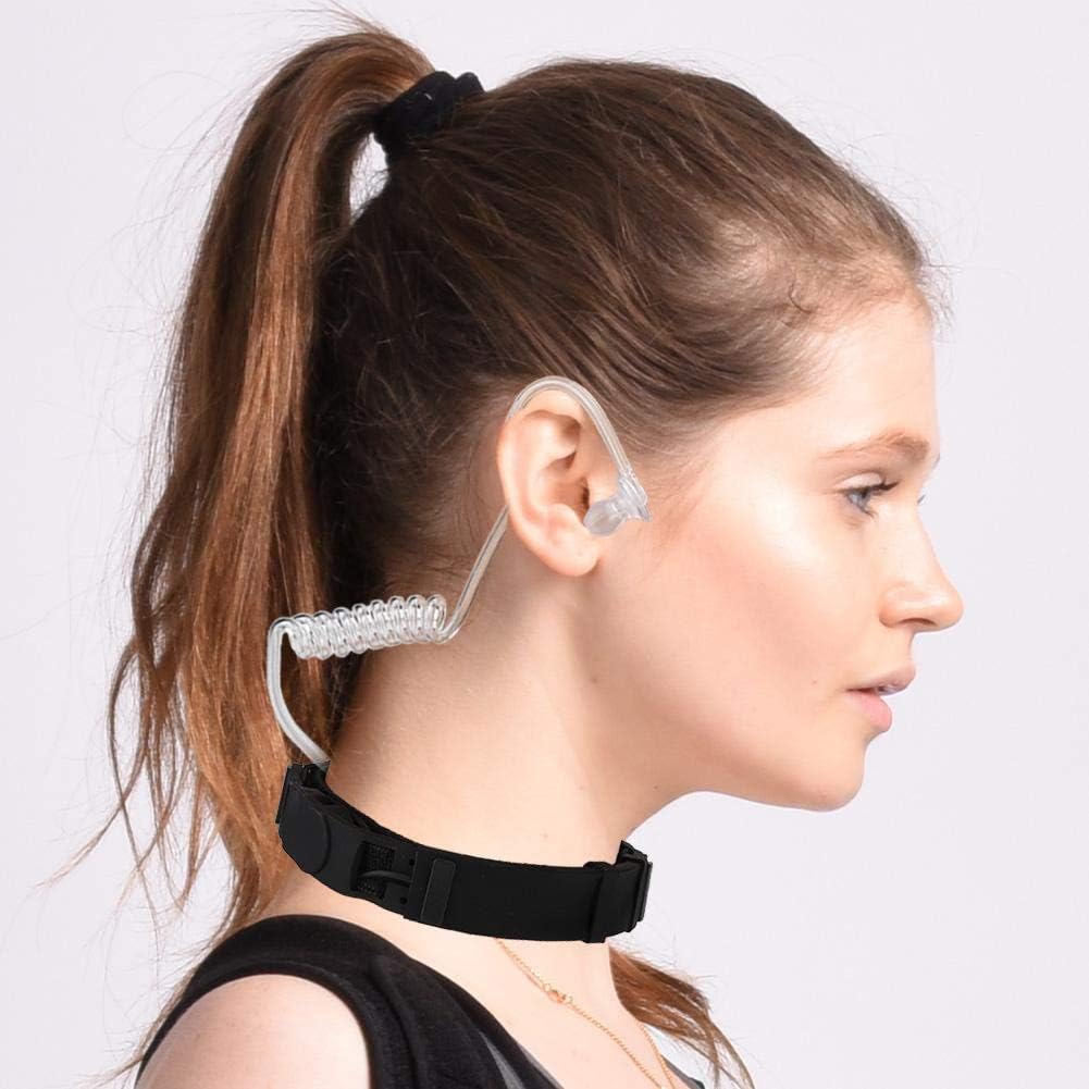 Throat Mic Headset, Interface Z Tactical Throat Mic Security Earpiece With Dual Sensitive Throat Microphone