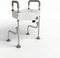 Extra Wide Elevated Toilet Seat Riser with Handles for Seniors - Height Adjustable Raised Toilet Seat, Heavy Duty