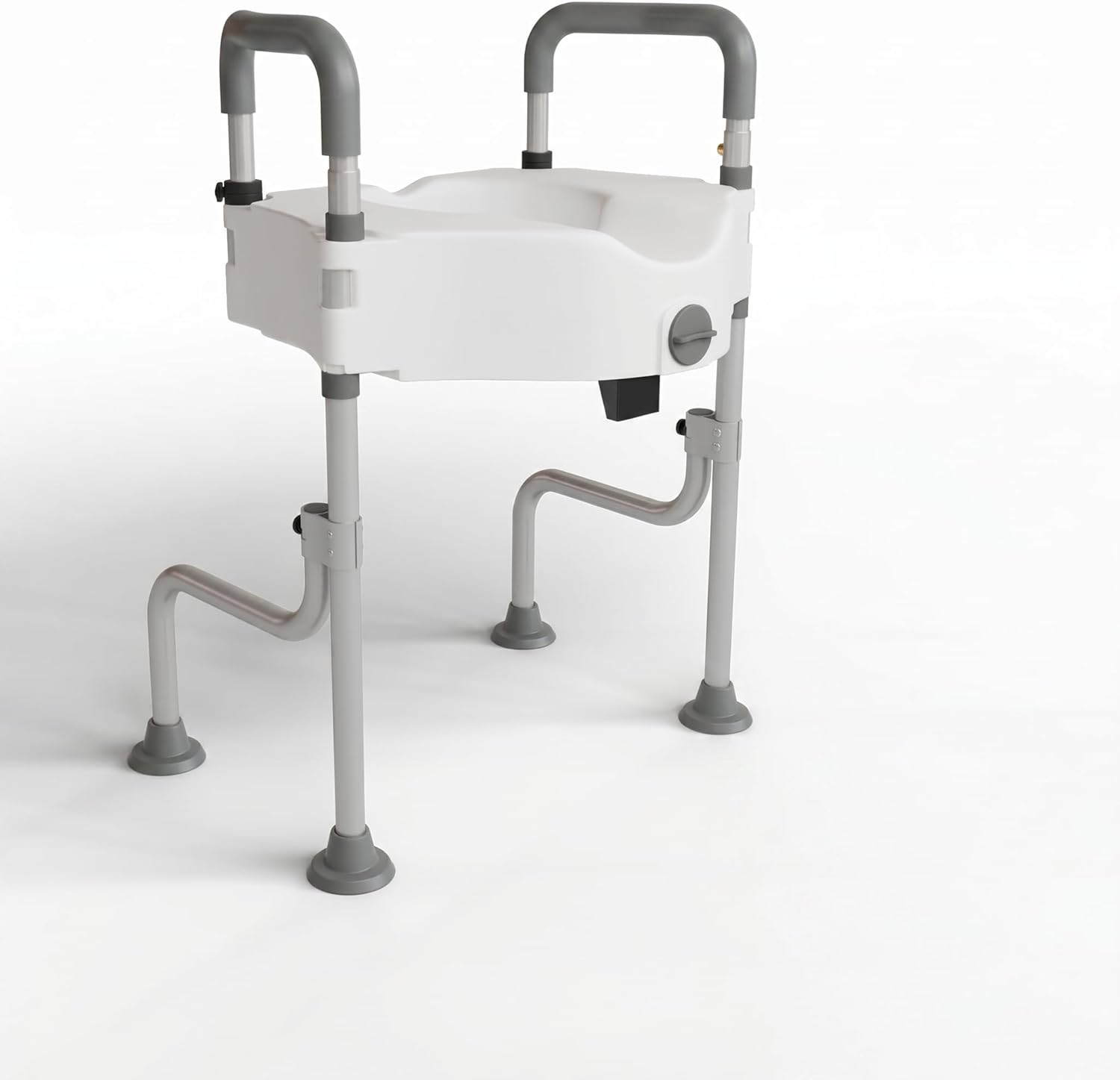 Extra Wide Elevated Toilet Seat Riser with Handles for Seniors - Height Adjustable Raised Toilet Seat, Heavy Duty