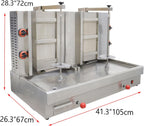 Gas Shawarma Grill Machine, 2 Burners x 2 Rotating Cook Station