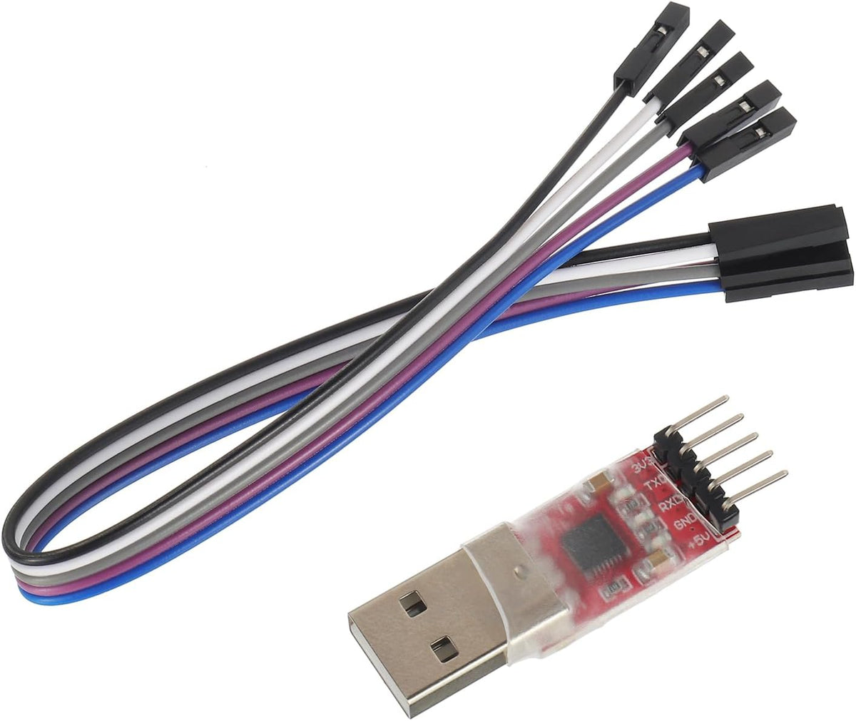 CP2102 Module USB 2.0 to TTL Serial Converter Adapter Module Downloader with Jumper Wires(1 pcs)